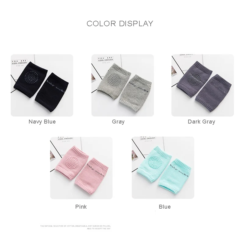 Rodilleras antideslizantes para bebé, Protector de seguridad de algodón, calentador de piernas, Unisex, niño y niña, 3 o 5 pares - imagen 3