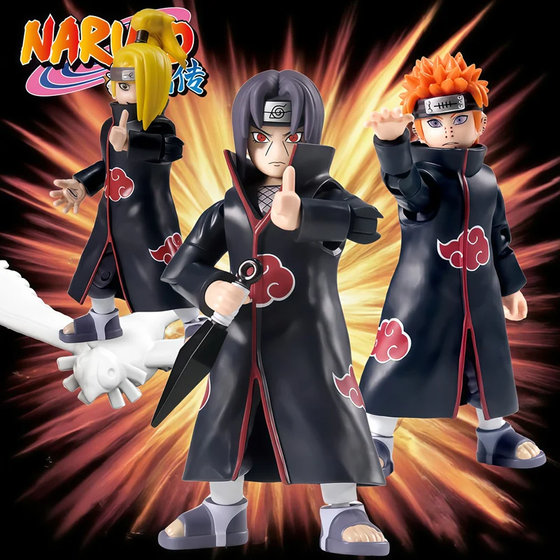 Naruto acción Uzumaki Naruto Uchiha Sasuke Uchiha Itachi Gaara Deidara figura de Anime juguetes ensamblados caja ciega ‌   Regalos de Navidad - imagen 4