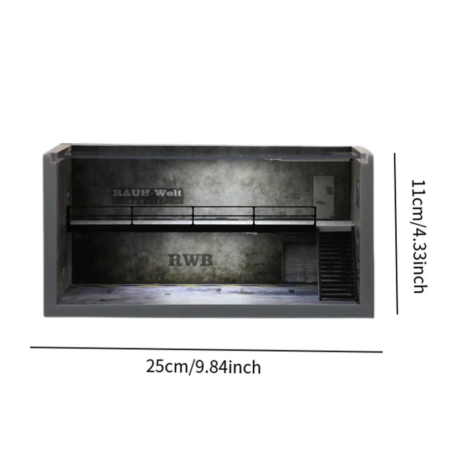 1/64 Model Car Display Case Ornament Photo Prop Toy Car Storage Home Decoration Display Box Parking Scene Showcase Organizer