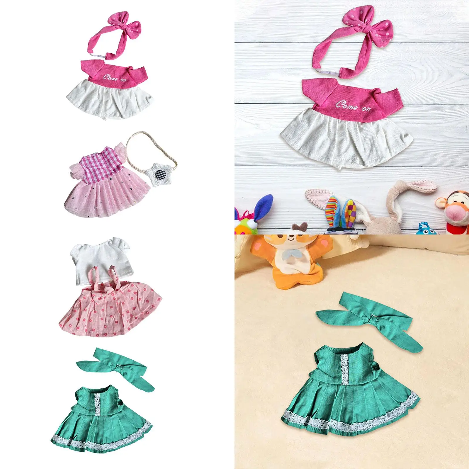 Doll Dress 20cm Doll Clothes Soft Kids Toy Fashion DIY Plush Doll Accessories,