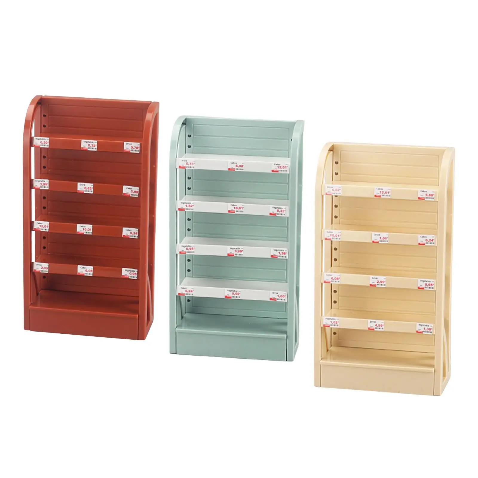 1/12 Dollhouse Shelf Display Rack Display Stand Scenery Supplies Storage Stand Simulation Model Dollhouse Decor Furniture