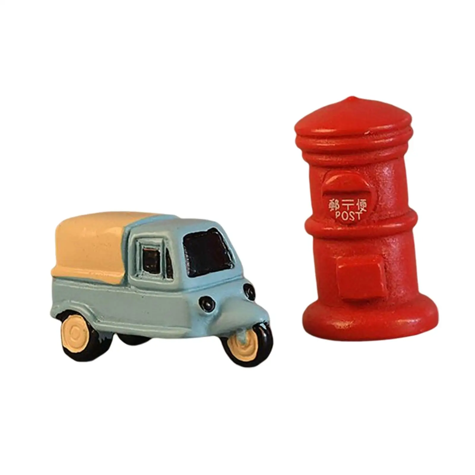 Miniature Figure Miniature Dollhouse Post Box Model Shooting Props for Dollhouse Scene Layout