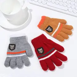 Guantes de invierno para niños dedos completos gruesos térmicos otoño