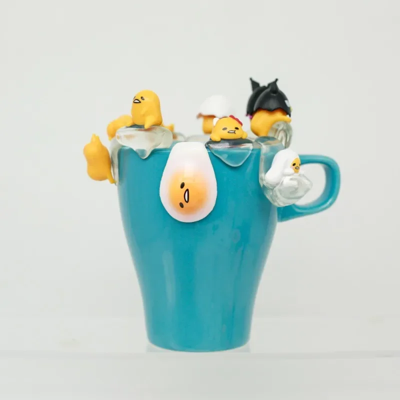 Sanrio caja ciega juguetes taza escritorio decoración huevos Kuromi pompón Purin My Melody regalos para niños - imagen 3