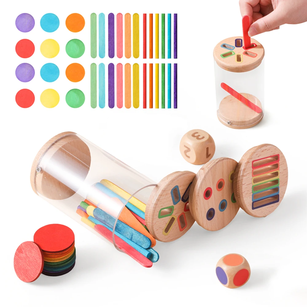 Juguete Montessori de madera – Tazas clasificación para bebés - imagen 2