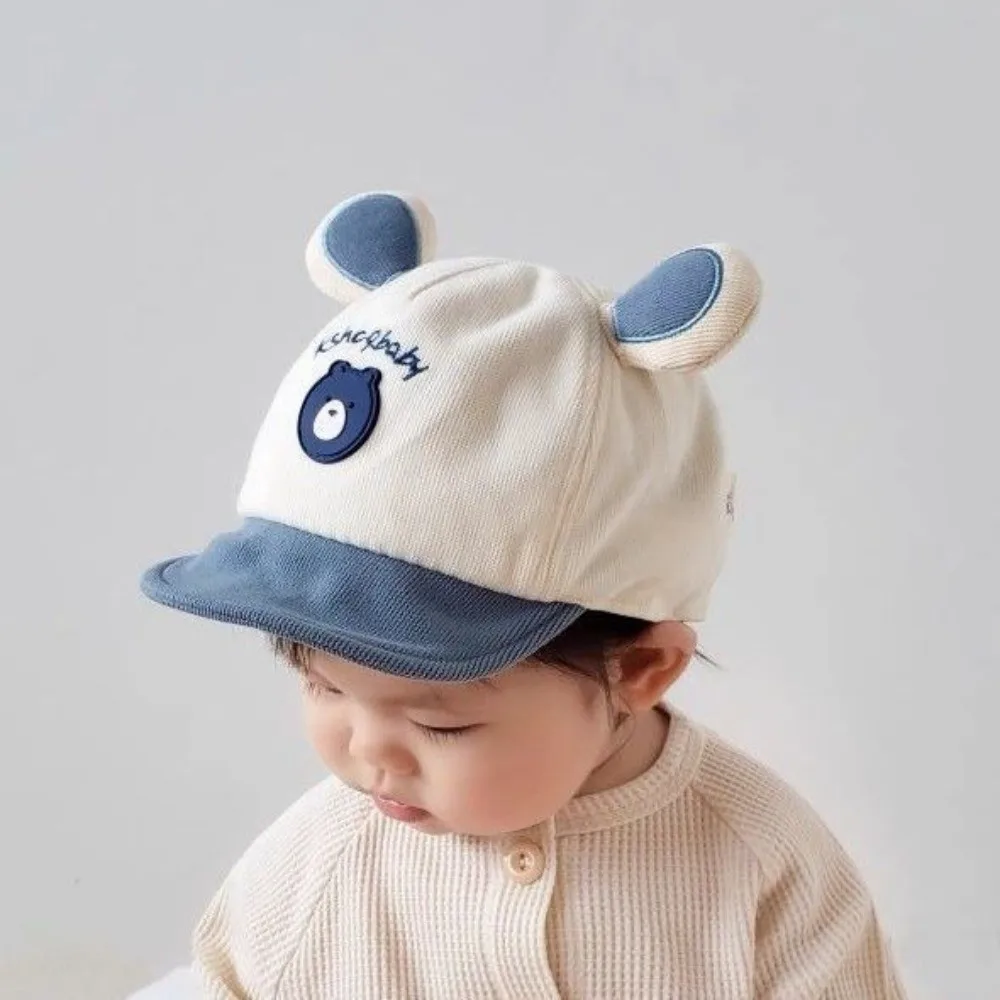 Nueva gorra de béisbol de oso de dibujos animados para bebé con orejas, sombrero para el sol informal, sombrero con visera infantil de Animal bonito para niños y niñas - imagen 3