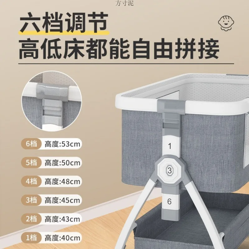 Cuna de bebé portátil, cama BB multifuncional plegable de aleación de aluminio, cama empalmada para niños, venta al por mayor - imagen 4