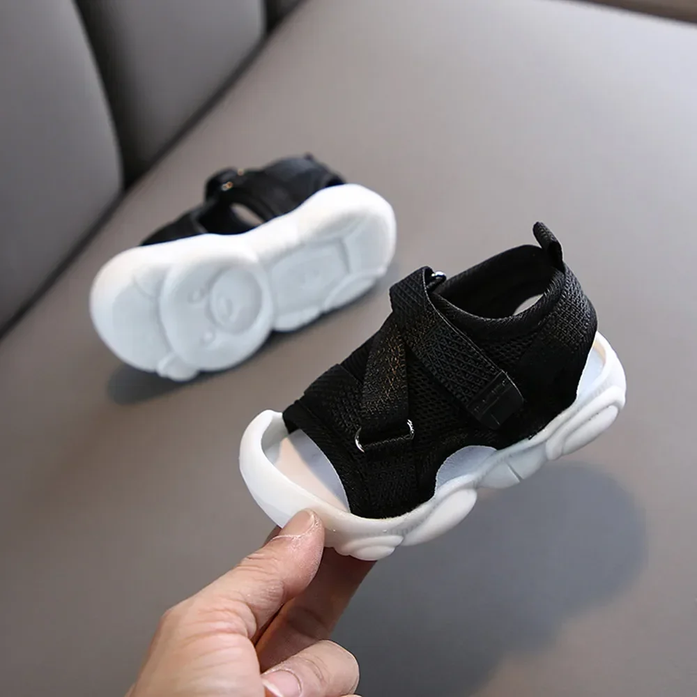 2025 zapatos de verano para niños, sandalias Unisex para niños y niñas, sandalias para primeros pasos al aire libre, sandalias deportivas de malla transpirable para niños pequeños - imagen 3