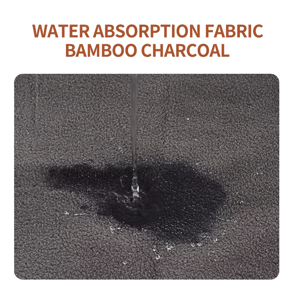 HappyFlute-alfombrilla de cambio carbón bambú, almohadilla portátil impermeable, Sábana suave, almohadillas cama, 40x70cm, 2 unidades por juego - imagen 4