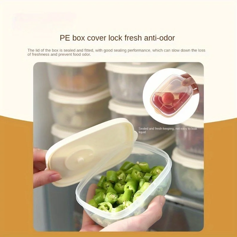 Contenedor de almacenamiento de alimentos para refrigerador, contenedor de productos reutilizable con agua filtable y caja extraíble, 250ml/500ml), 1 ud. - imagen 4