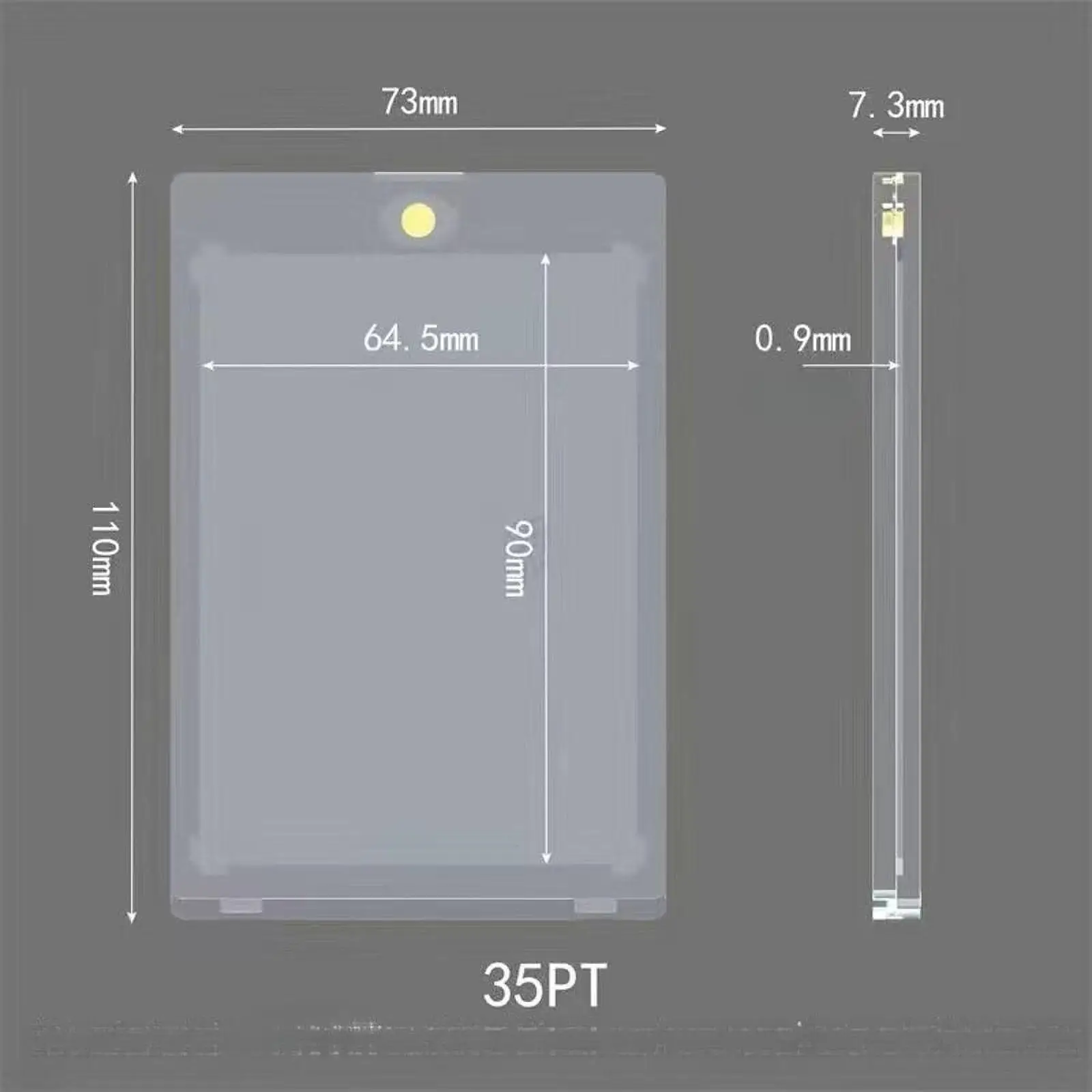 4x 35PT Card Holders Magnetic Transparent Card Sleeves Card Protectors for Collectible Game Cards Football Cards Trading Cards