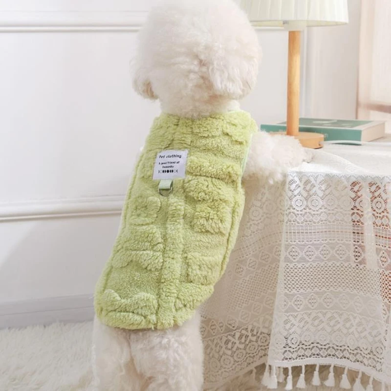 Chaqueta de felpa gruesa para perros y gatos de invierno