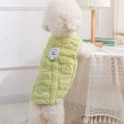 Chaqueta de felpa gruesa para perros y gatos de invierno