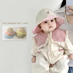 Gorro reversible de verano para niño – Estilo coreano con estampado de frutas