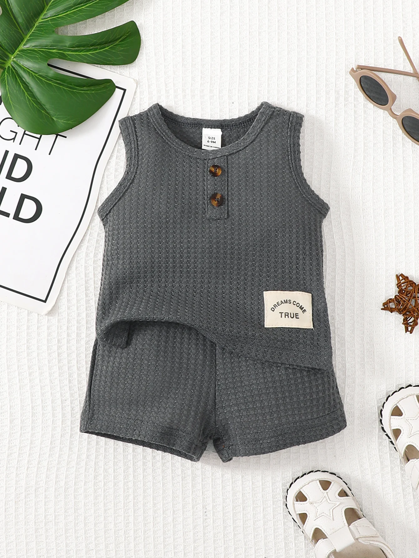 Conjunto de ropa de 2 piezas para bebé, conjunto de Top sin mangas y pantalones cortos, ropa deportiva diaria fresca de verano, trajes para niño pequeño de 1 a 3 años - imagen 2