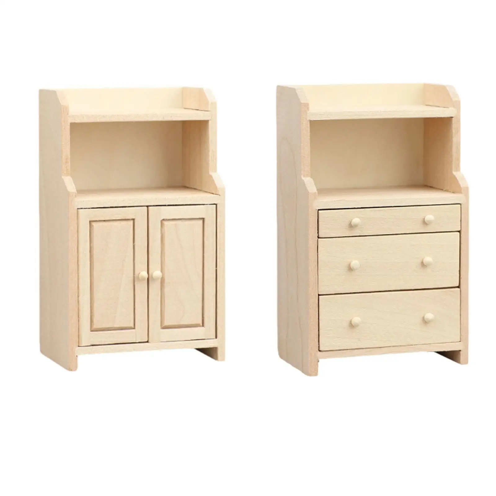1:12 Scale Dollhouse Storage Cabinet Miniature Furniture for Living Space