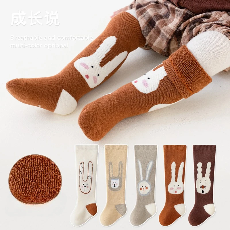 Calcetines infantiles hasta la rodilla con dibujos animados gruesos - imagen 2