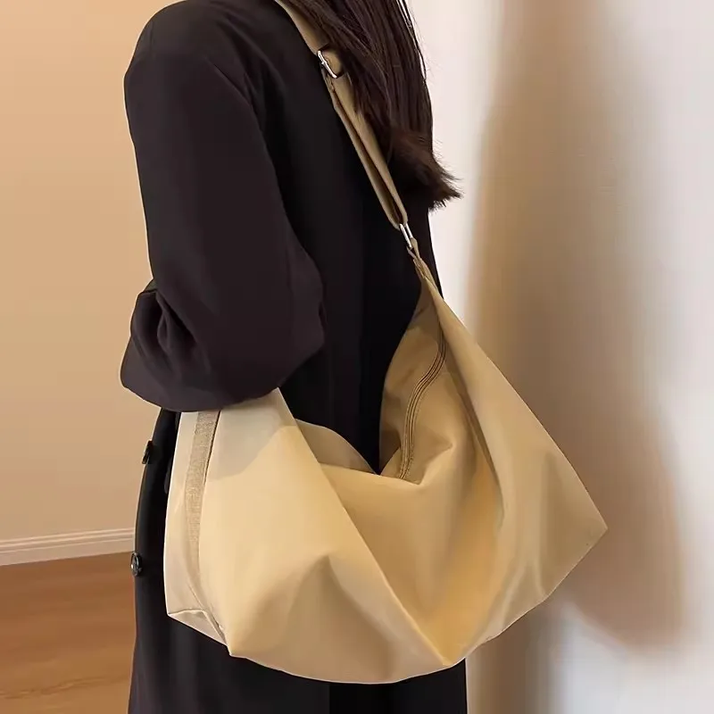 Bolso cruzado para mujer, versátil, informal, de gran capacidad, bolso de lona de viaje para estudiantes, bolso de mamá de un solo hombro para ir al trabajo - imagen 2