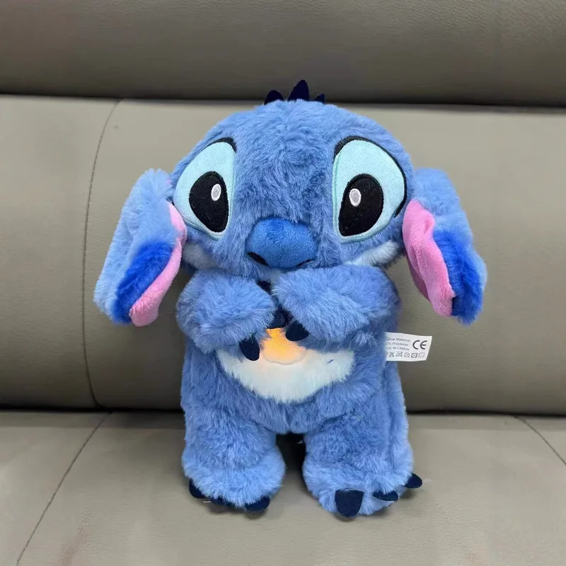Muñeca de punto de Disney, luz de respiración, juguetes calmantes para niños, Ángel Rosa, lindo Anime, música para bebé, juguete para dormir ligero, regalos cálidos de cumpleaños para chico - imagen 5