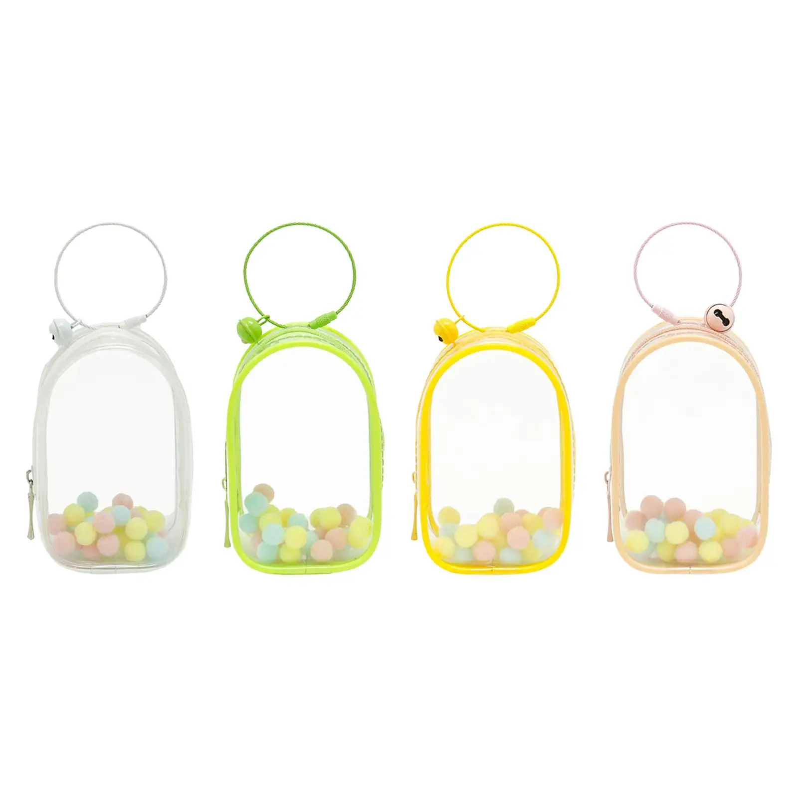 Doll Display Bag Transparent Plush Toy Storage Bag Keychain for Backpack