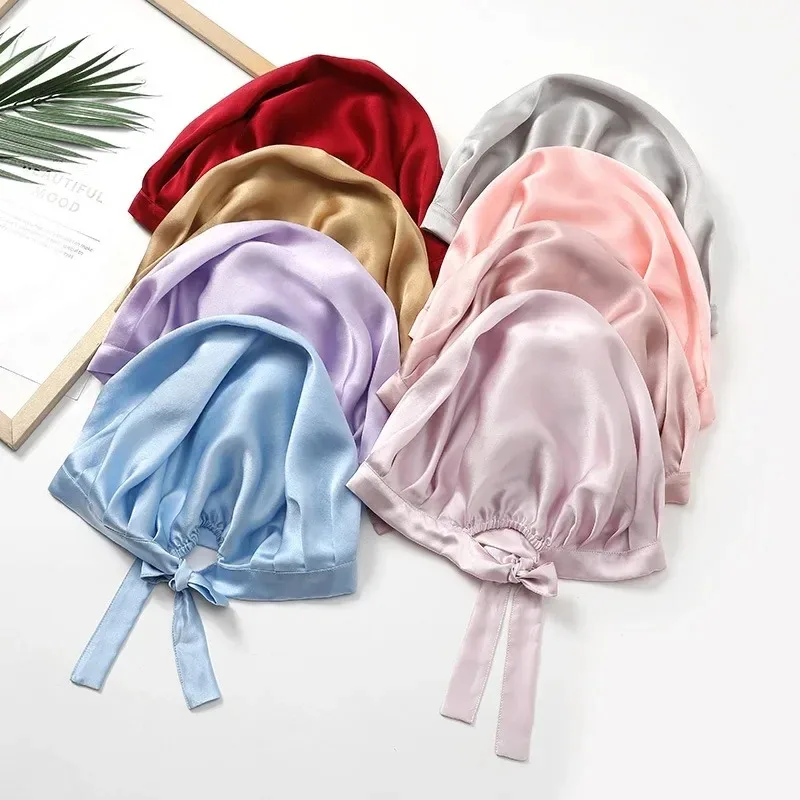 Gorro de seda morera 22 Momme para dormir - Cuidado de rizos y caída - imagen 4