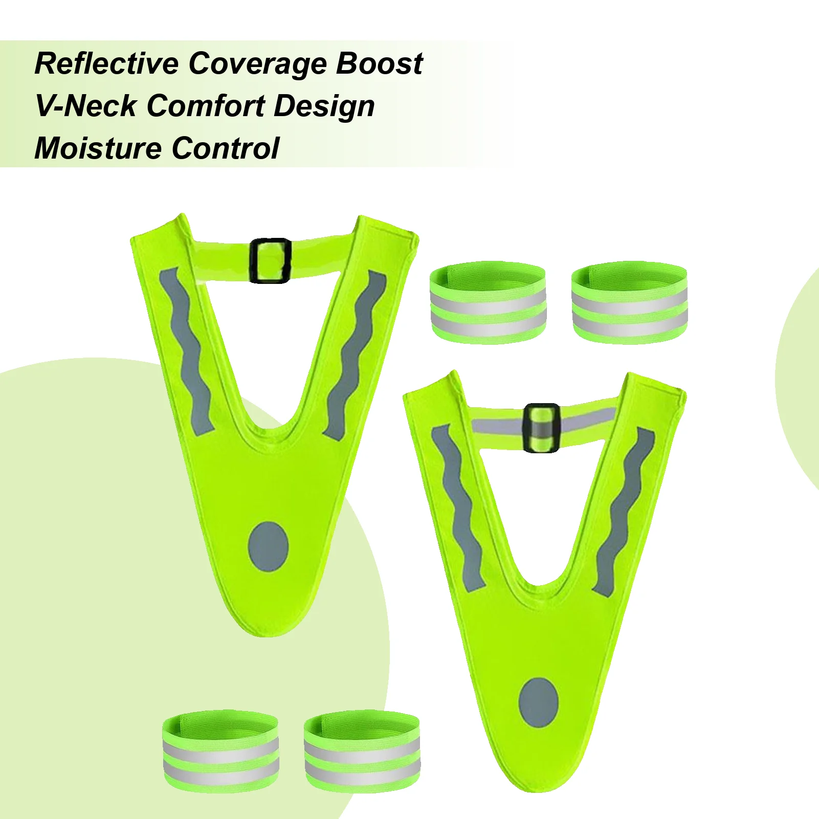 Chaleco reflectante para niños, 2 piezas, chaleco de seguridad en forma de V para niños con 4 bandas reflectantes, ropa de alta visibilidad para niños