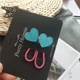 2pcs blue heart