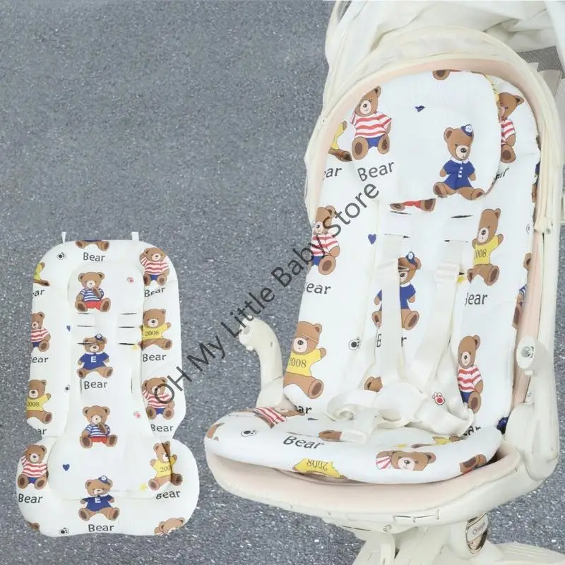 Almohadilla protectora para asiento cochecitos poliéster M76C, cojín para asiento diseño transpirable, fácil para uso - imagen 3