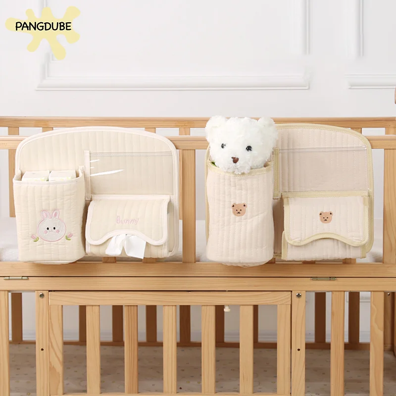 PANGDUBE-organizador de pañales para bebé, bolsa de almacenamiento colgante para cuna, accesorios para cochecito, apiladores y Caddies
