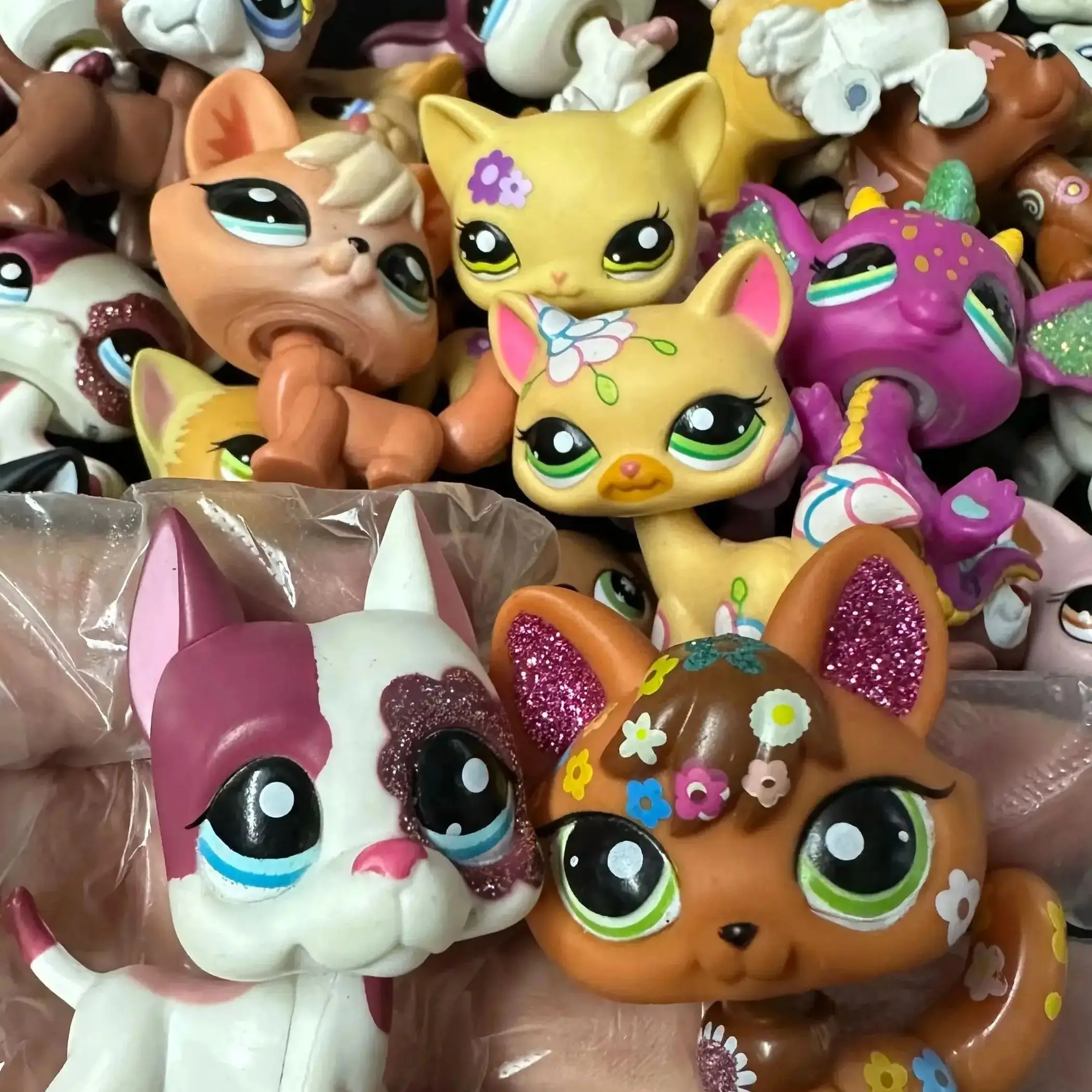 LPS perros Animal mascota gato Cuat Anime mascotas figuras de acción juguetes Pascua Bonus niño y niñas juguete regalo de Navidad