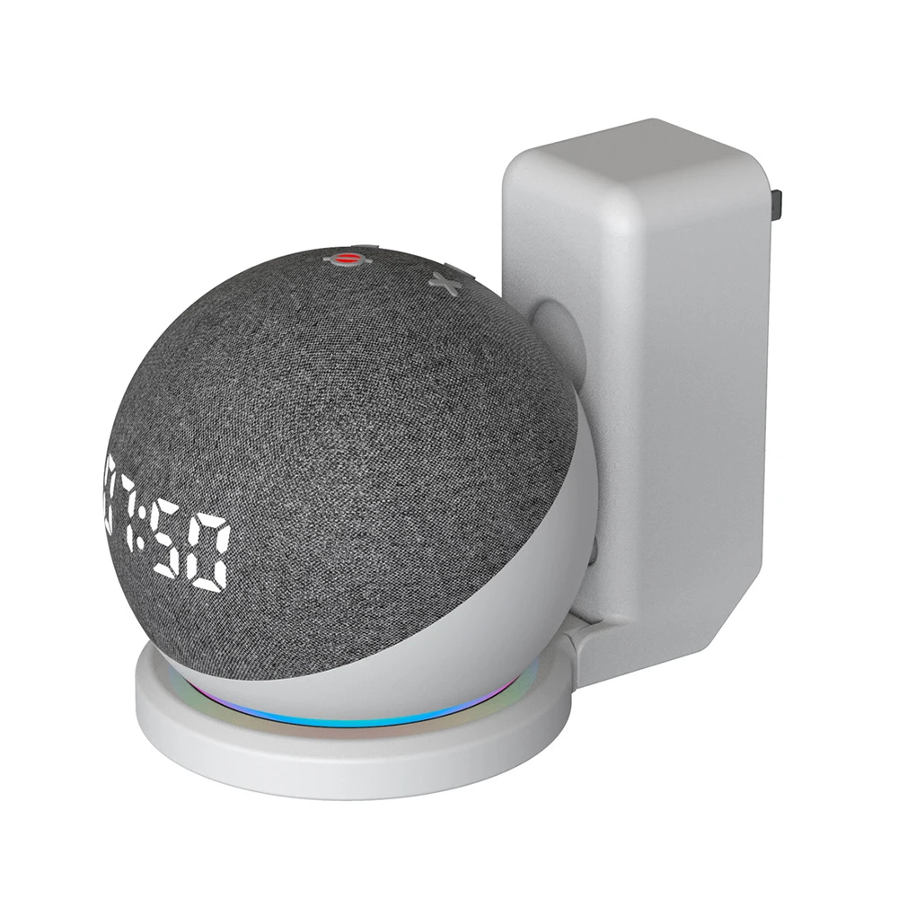 Soporte de montaje en pared para Echo Dot, soporte de altavoz de 5a generación para Amazon Alexa Echo Dot 4, ahorro de espacio con soporte de cable - imagen 3
