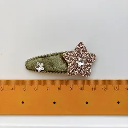 Pinzas para el pelo con estrella de terciopelo coreano - bonitas