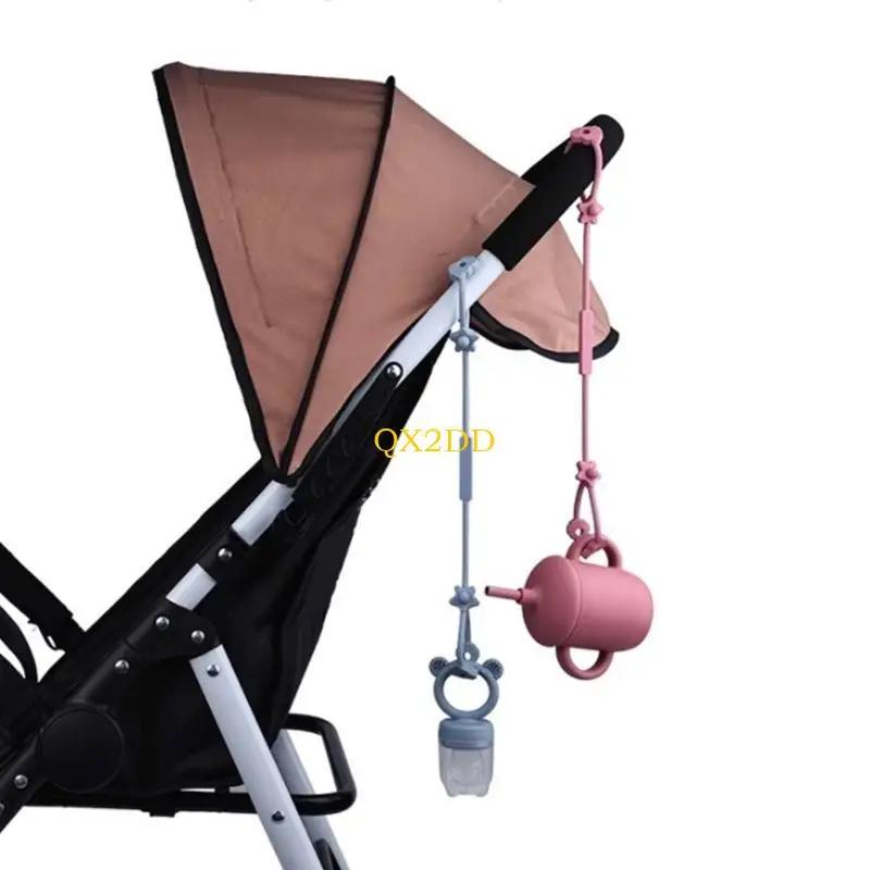 QX2D Baby Soother Sporter Strap Silicona Pacificador Pacificador Pacificador carcasas - imagen 2