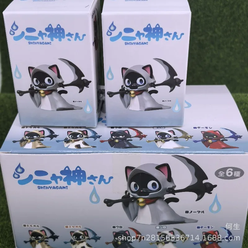 Grim Reaper's Scythe-caja ciega de juguete, gatos bonitos, figura de Anime, modelo de muñeca, colección de juguetes, adornos, regalos para niños