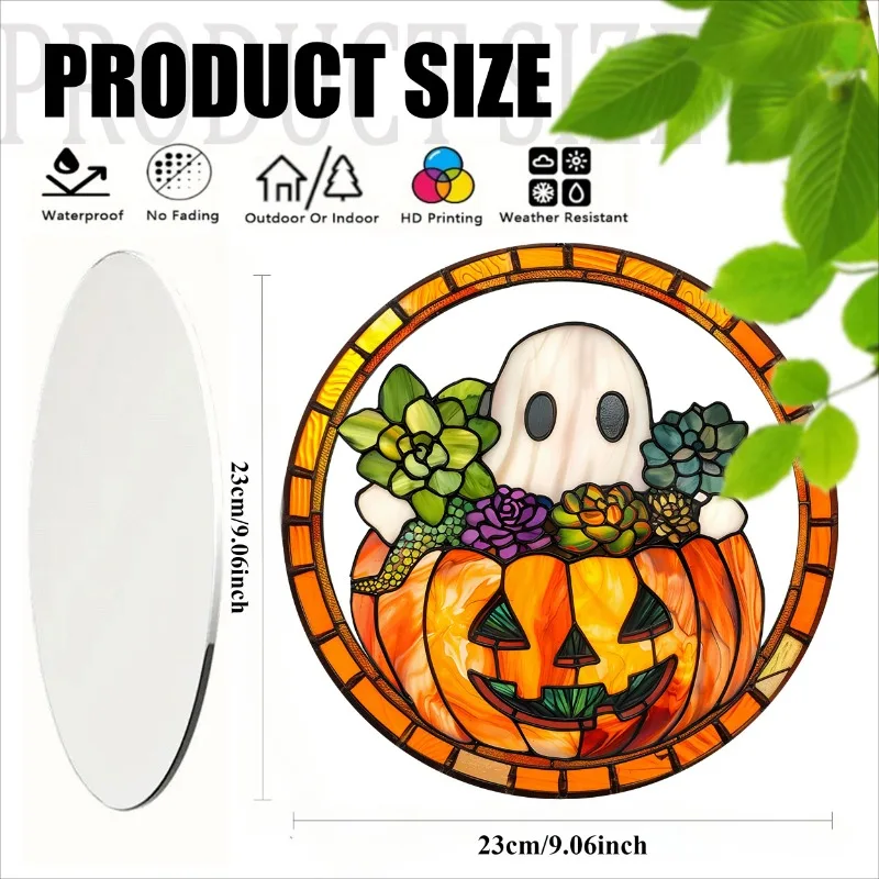 Fantasma Halloween acrílico colgante para ventana decoración infantil