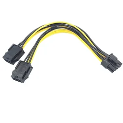 Cable divisor PCI Express 6 pines a Dual 8 pines para gráfica