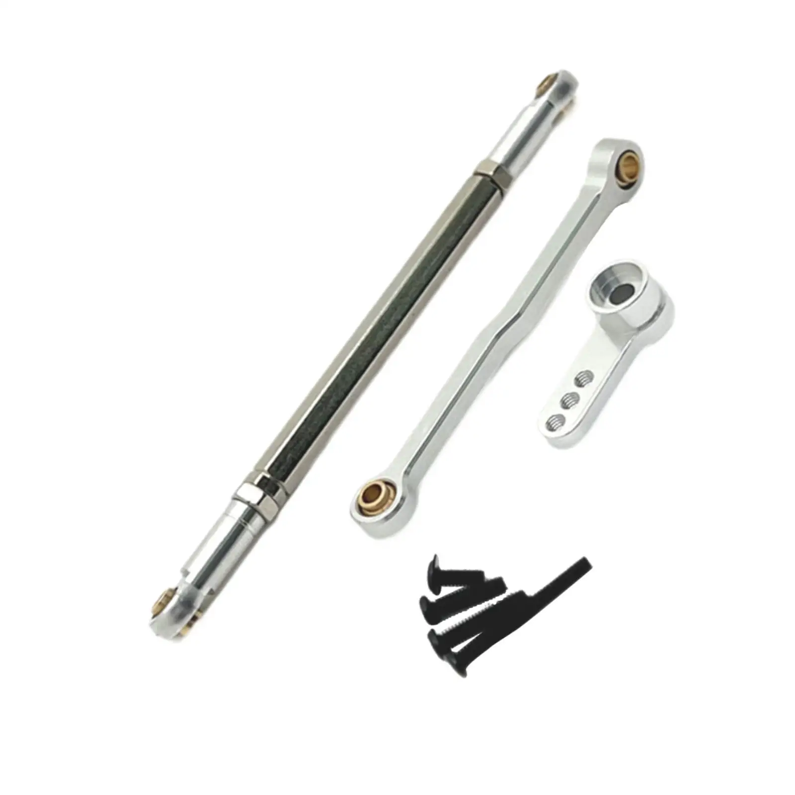 Servo Link Rod with Mounting Screws Metal Steering Rod for 1/12 MN82 MN168