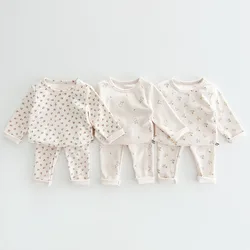 Milangel Conjunto Pijama Bebé Conejito Flores - Ropa Suave Primavera