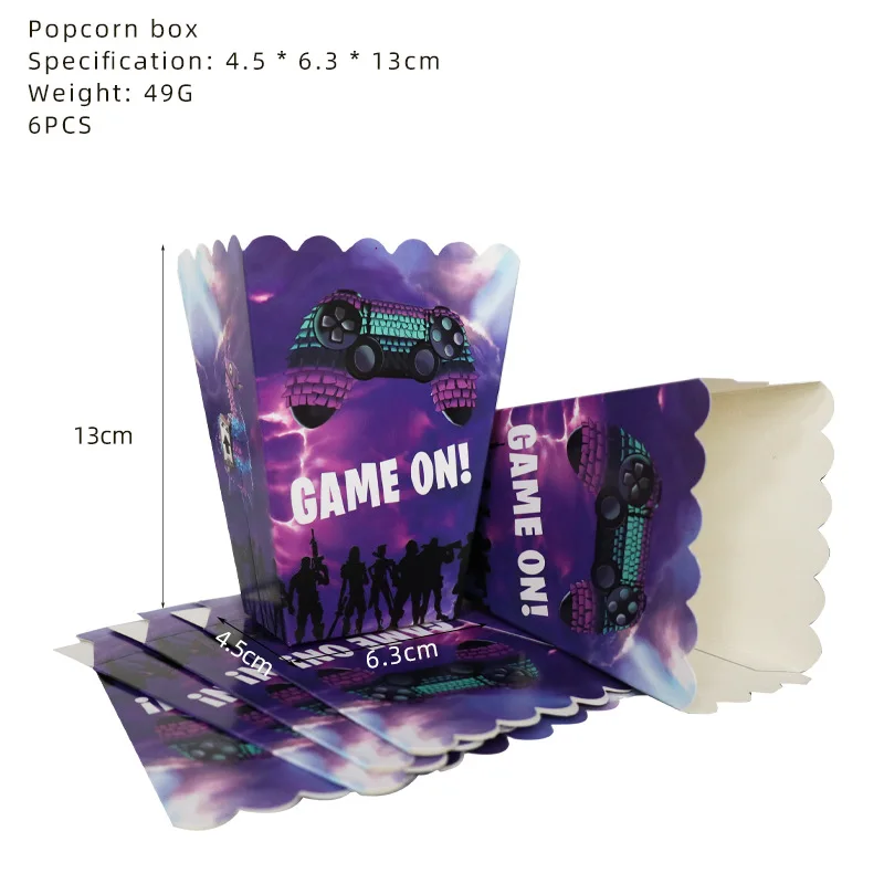 6pcs popcorn box