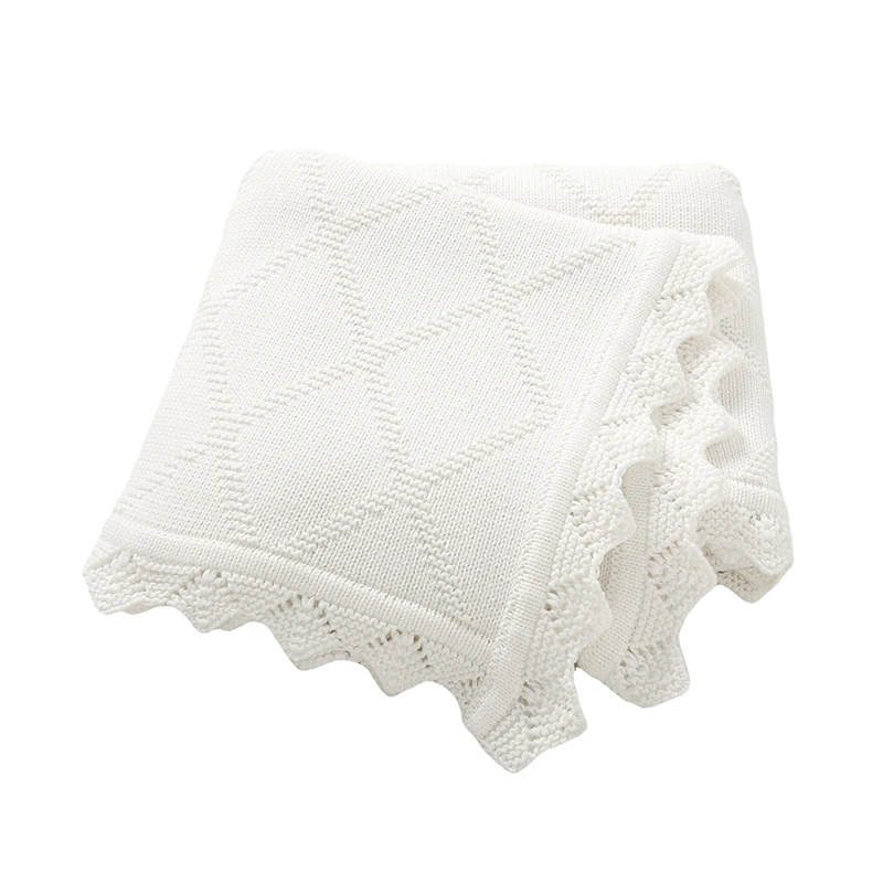 Mantas de algodón para bebé tejidas, 100x80cm, para recién nacidos, niños y niñas, edredones de cuna mensuales para cochecito, ropa de cama, estera transpirable