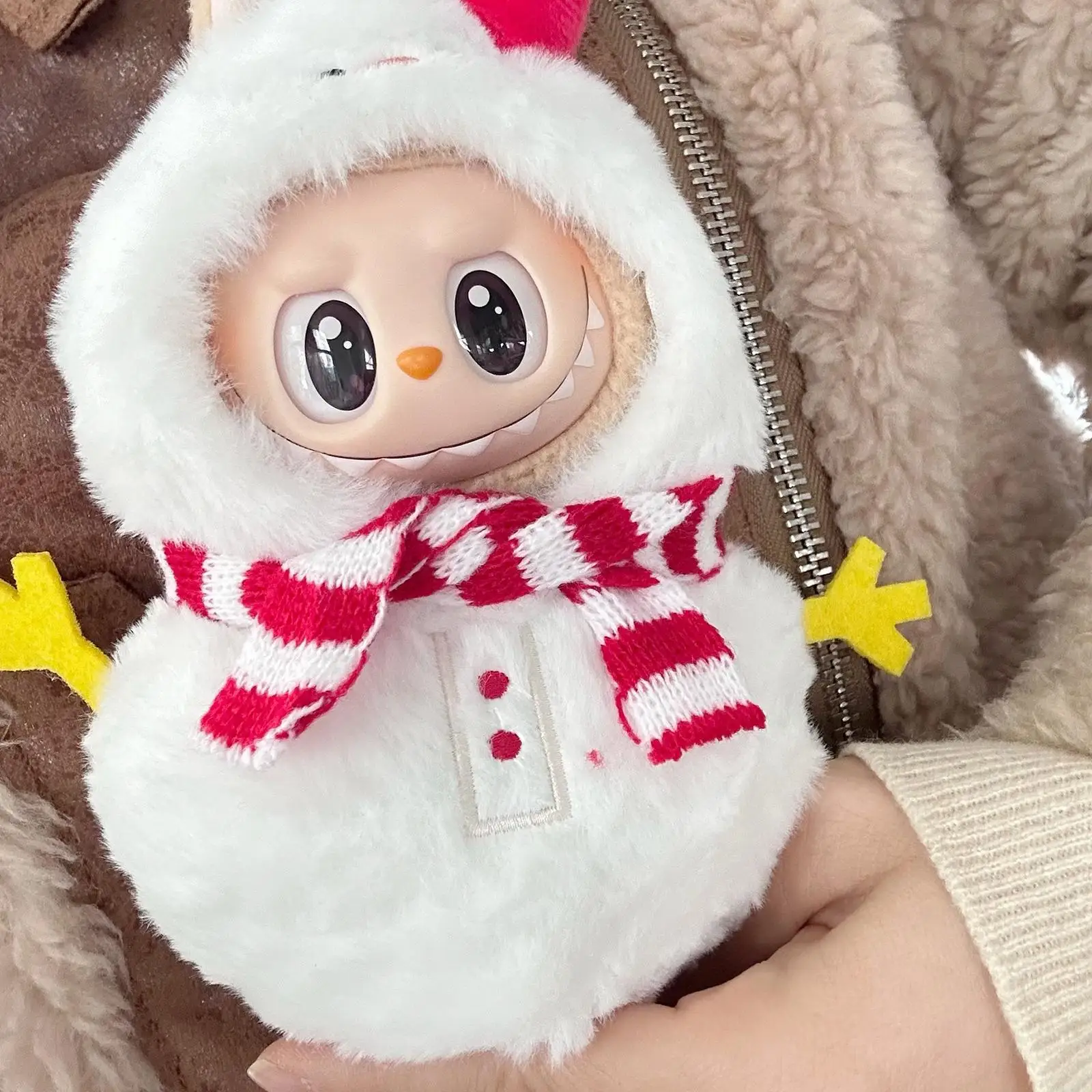 Doll Clothes Romper Dress up Adorable for Kids Birthday Gift Decoration Stylish Snowman Costume Doll Outifits for 17cm Doll