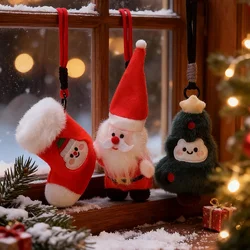 Bota navideña Papá Noel de peluche para niños