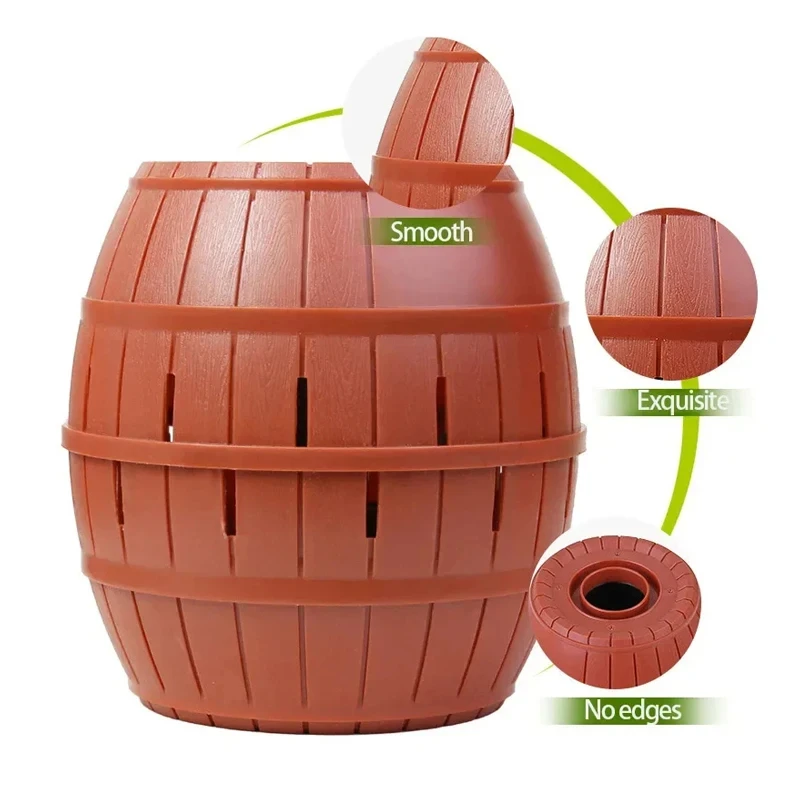 Juguetes para niños, barril de pirata, juego de la suerte, cubo de piratas saltadores, espada emergente, juguete complicado, bromas familiares para regalo de chico - imagen 5