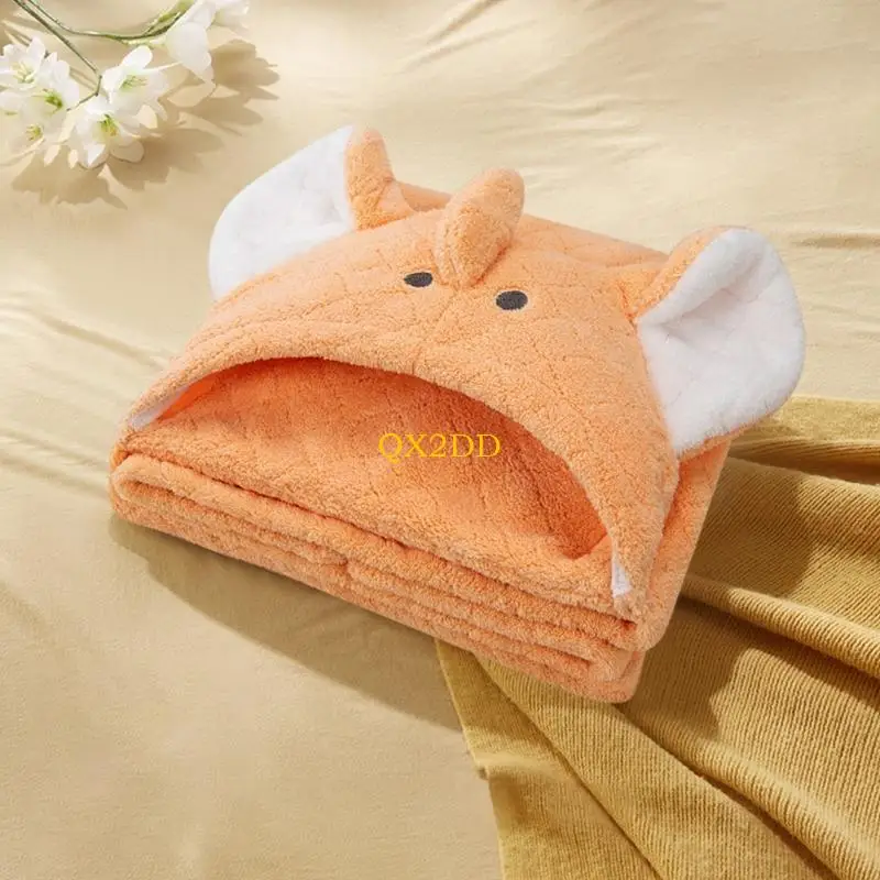 Poncho de toalla infantil con capucha suave y dibujos animados - imagen 5