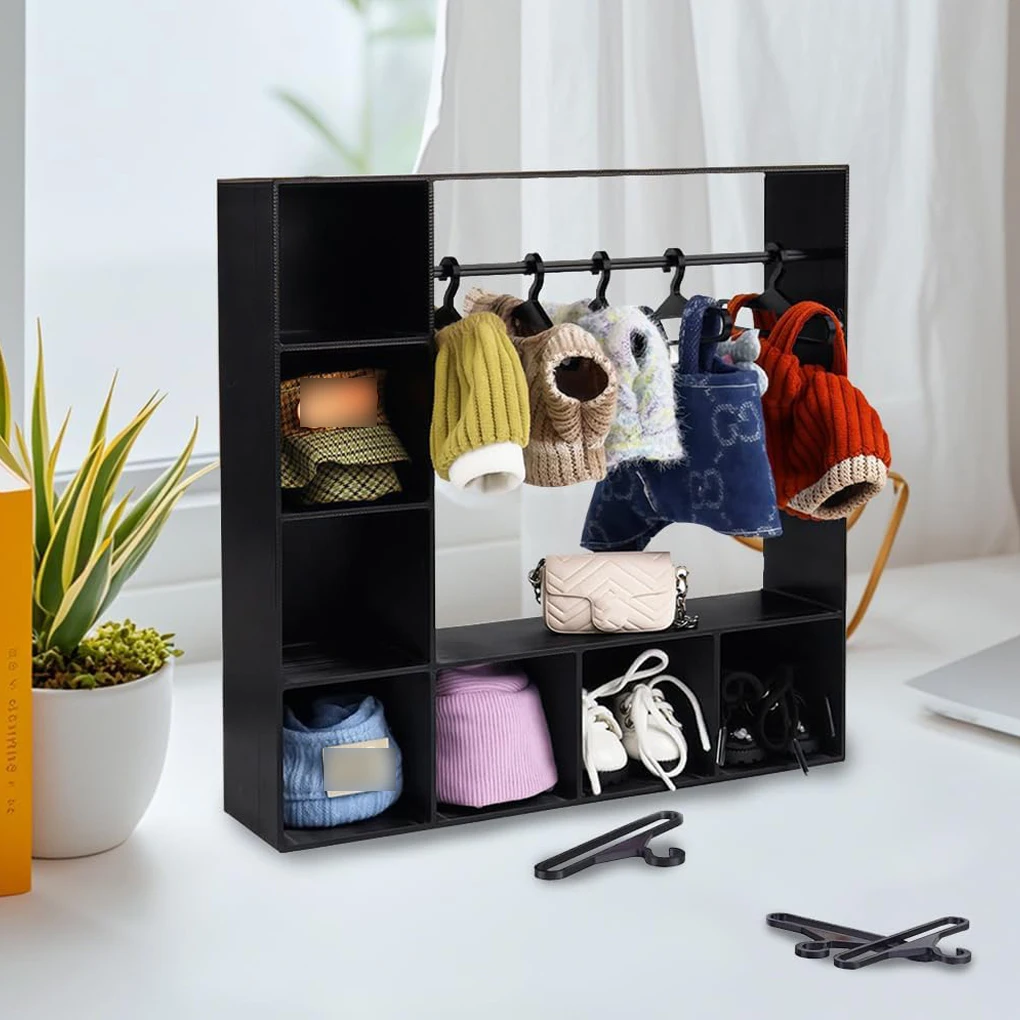 Trajes para muñecas, accesorios organizados y limpios para muñecas, caja de exhibición para almacenamiento de ropa, muñeca de gran capacidad - imagen 4