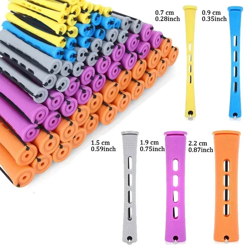 Varillas para permanente, hierros de plástico en frío, 5 tamaños de rizador, 20 piezas de varillas onduladas, varillas permanentes, rizadoras, herramientas de peinado