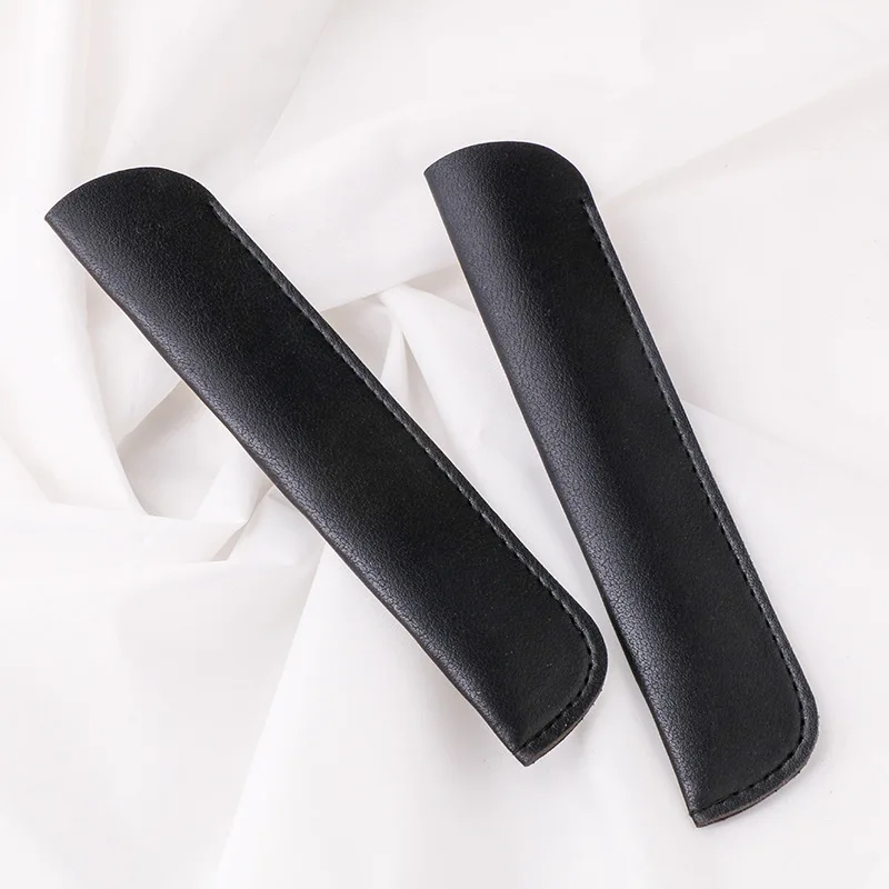 Soporte para pluma estilográfica de cuero PU, funda para bolígrafo de bolsillo, Mini estuche para bolígrafo de firma, regalo Retro para estudiantes y adultos de diseñador - imagen 2