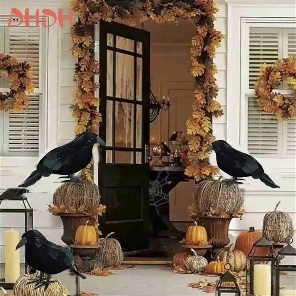 Cuervo decorativo negro para Halloween infantil - imagen 3