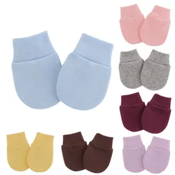Guantes antiarañazos de algodón suave para recién nacido