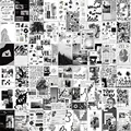 black white